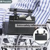 Wheelchair Side Organizer Storage Bag, Waterproof Armrest Pouch with Cup
