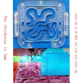 HONEYSEW Quilting Ruler Template Design for Free-Motion Quilting (Meander Board+Quilting Frame+9ruler Foot)