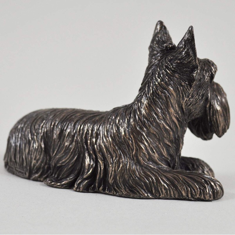 Fiesta Studios Bronze Small Scottish Terrier Dog Statue Scottie Sculpture