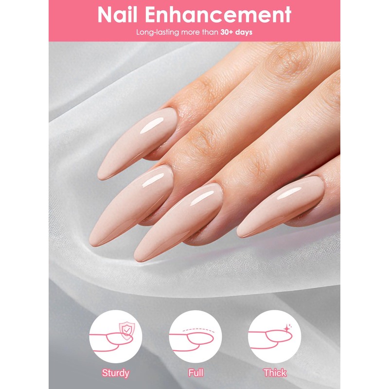 Builder Gel for Nails, 3.53oz Nude Nail UV Gel Strengthener