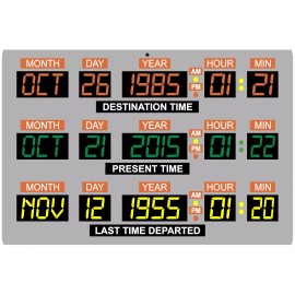 Back to the Future Car DeLorean Time Machine Dashboard 8" x 12" metal sign