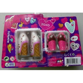 Bratz #Shoefie Snaps Sweetest Pair Ice Cream Cone Doll Shoes [2 pair, new]