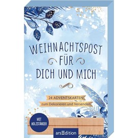 Weihnachtspost für dich und mich: 24 Adventskarten zum Dekorieren und Versenden | Adventskalender-Box mit 24 Weihnachtskarten für Lieblingsmenschen