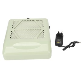 80W Nail Dust Extractor Manicure Vacuum Cleaner Powerful Electric Fan with Fine Mesh Strainer 100‑240V EU Plug