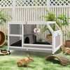 Ketive Rabbit Hutch Indoor - Weatherproof, Multi-Level, Easy Assembly, Lockable,