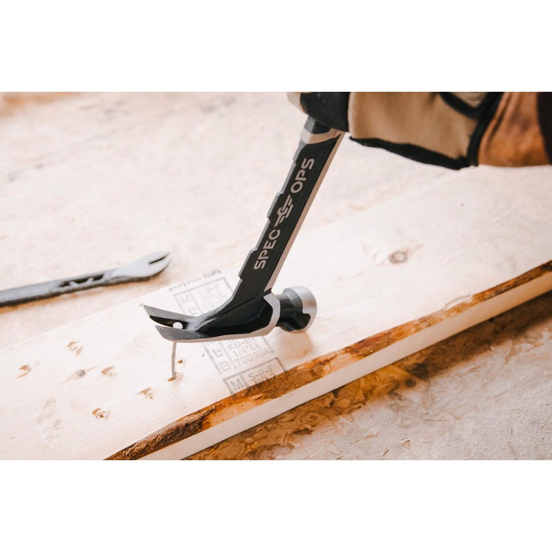 Spec Ops Tools Nailing Hammer, 20 oz, Rip Claw, Smooth