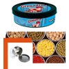 Self-Seal Cali Tin Can with Ring Lid and Labels, Side