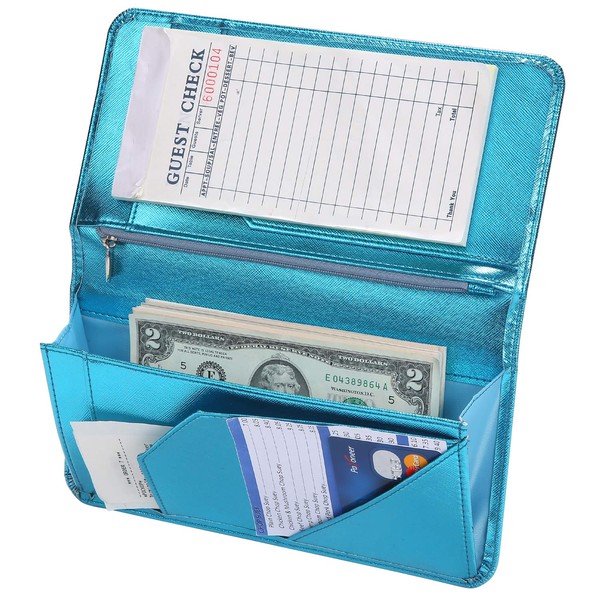 Mymazn 4.7" X 9" Metallic Blue Sever Book with Zipper