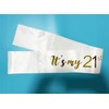 Generic 21st Birthday Sash Gold, Birthday Sash for Girls, Birthday
