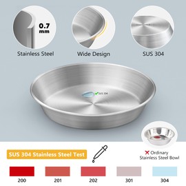 6-Pack Stainless Steel Cat Food Bowls – 5.9" Deep, Whisker-Friendly Non-Slip Silicone Base,Easy to Clean Indoor Feeding Dishes(13 OZ)