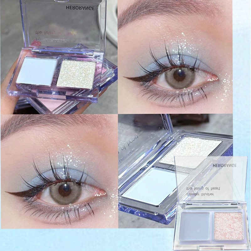 Blue Eyeshadow Palette, Glitter Eyeshadow Palettes Navy Blue Waterproof Long