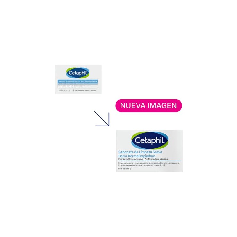 Cetaphil Barra Dermolimpiadora Facial Corporal Piel Sensible Seca 127 g