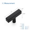 Ravinte Black Cabinet Handles 3 Inch 10 Pack, Square Cabinet