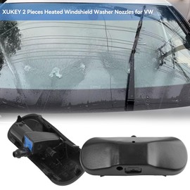 Pair Front Windshield Washer Nozzles Jet Heated Set For VW Tiguan Amarok Scirocco Passat B6 EOS Touran Sharan Caddy Jetta Touareg Beetle Golf For Skoda Superb Yeti