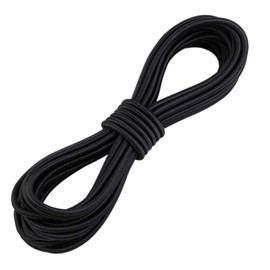 3 mm x 5 m Black Rubber Cord, High Quality Rubber Band, Round High Elastic for DIY Tent, Backpack, Swings, Clotheslines, Camping, Shoelaces, Fabrics, Bracelets, Necklaces
