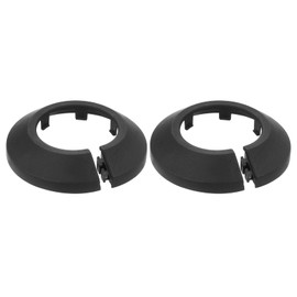 sourcing map Escutcheon Plate, 1Pcs 34mm - Fit 1.31" Outer Diameter Split Pipe Flange Water Pipe Cover Collar Decoration, PP Plastic Plumbing Cover Plates (Black)