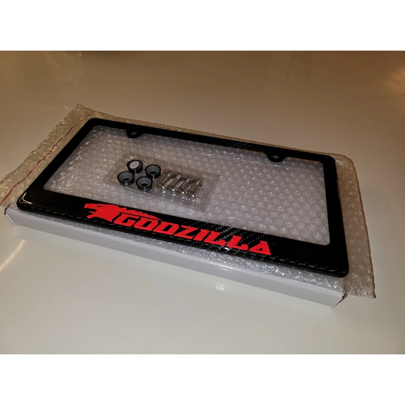 Godzilla GTR (Red) Godzilla GTR 100% Carbon Fiber License Plate