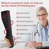 Ailaka 3 Pairs Compression Socks with Zipper, 15-20 mmHg Medical