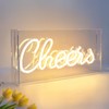 Cheers Neon Sign, USB LED Desk Lightbox Cheers Sign with