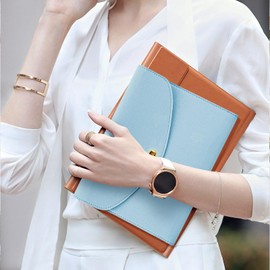 Rocketbook Fusion Cover, Blue Business Notebook Organizer, Refillable Rocketbook Case, Leather Notebook Cover A5