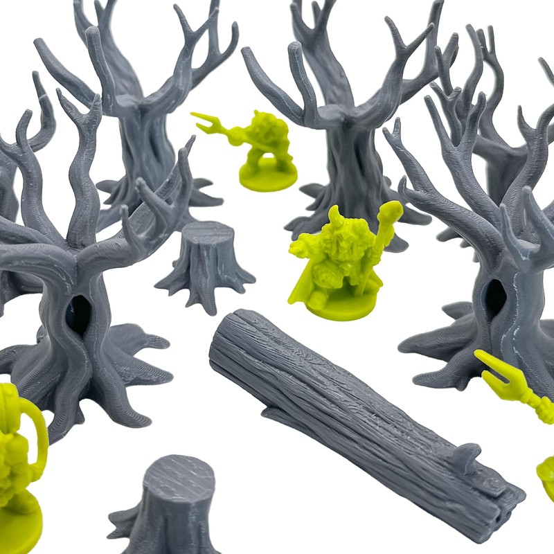 BlubberCove Scatter Terrain Trees 28mm (8pcs) – Forest Set with