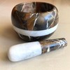 Gusto Nostro Natural Marble Mortar and Pestle Set | 6