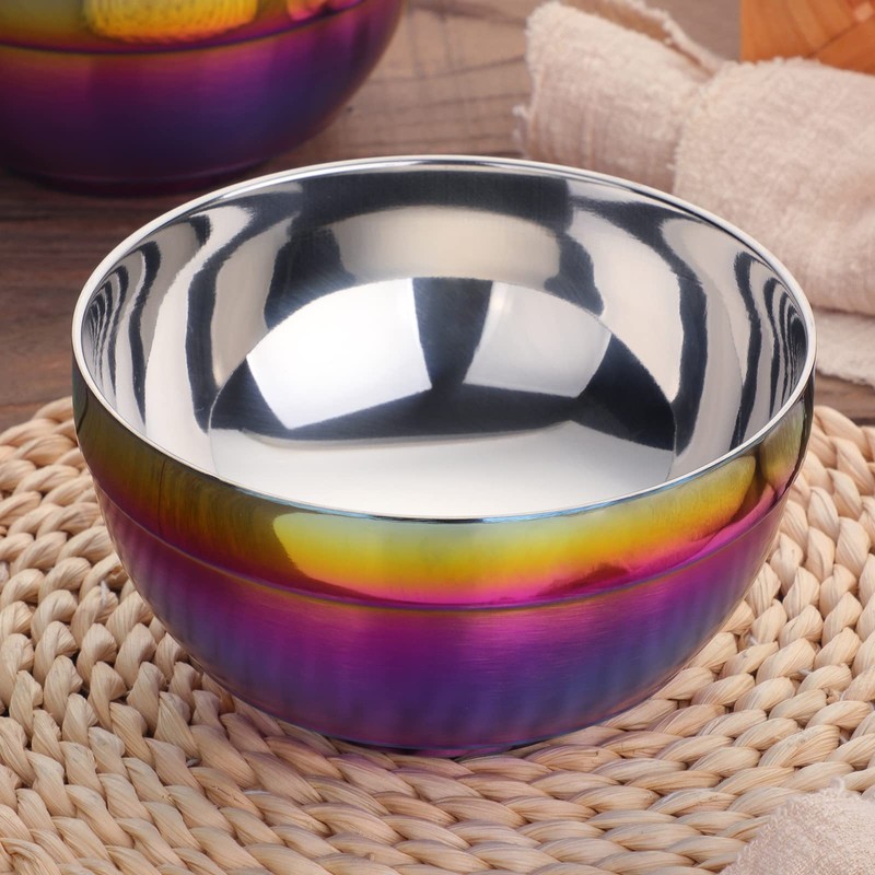 Dongbo Stainless Steel Cereal Bowls: Metal Soup Bowl Sets of