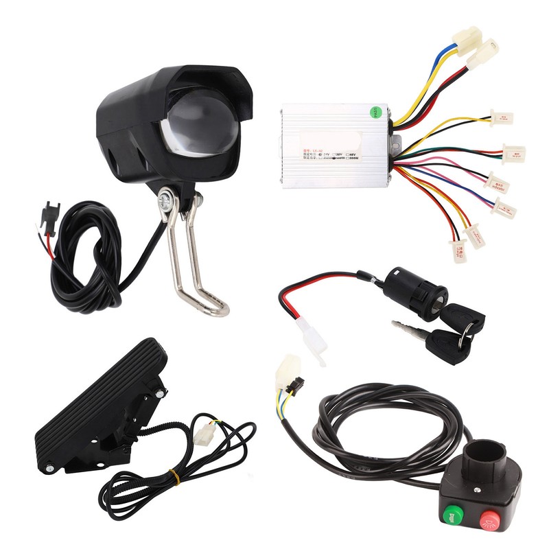 24V 500W Brushed Controller Foot Pedal Front Lamp Lamp Switch