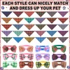 Chicingyou 108 Pcs Fall Plaid Dog Bandanas Bulks Adjustable Striped