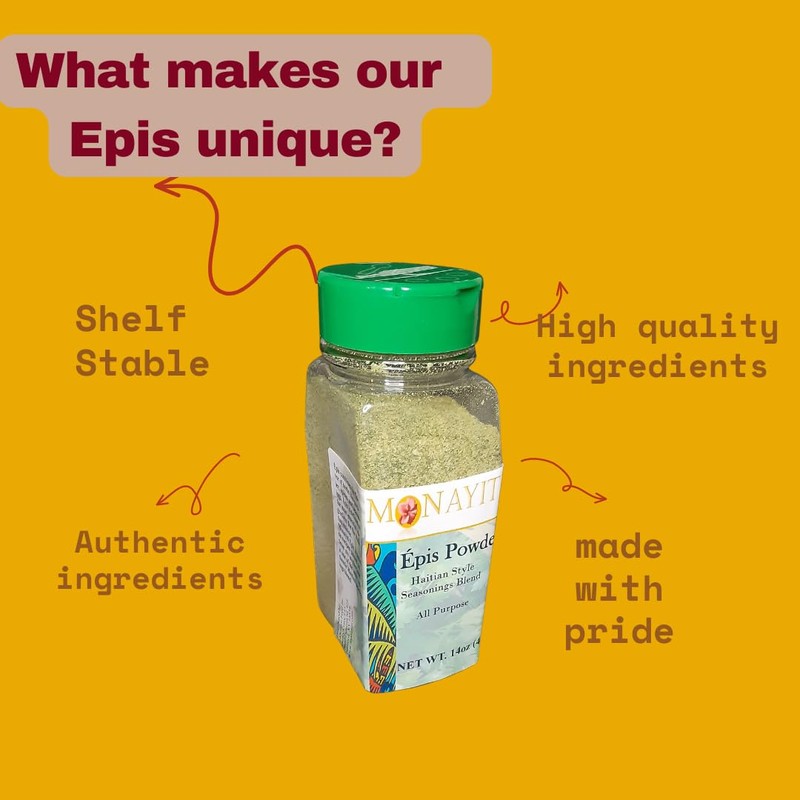 Monayiti Epis Haitian Style Seasoning 14oz (400g). Seasonings Powder. blend