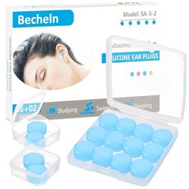 Tapones para los oídos para dormir, tapones de silicona moldeables e impermeables para dormir con cancelación de ruido, cortar el césped, nadar y conc