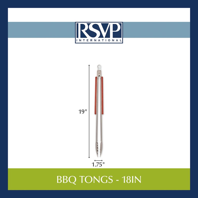 RSVP International Endurance® BBQ Locking Tongs, 18" | Flip Burgers