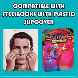 MALKO 10 Pack Steelbook with Plastic Slipcover Protector Case. Compatible with Lionsgate Steelbooks.