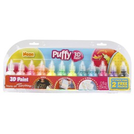 Tulip Puffy 3D Paint, Neon Colors, Set of 12