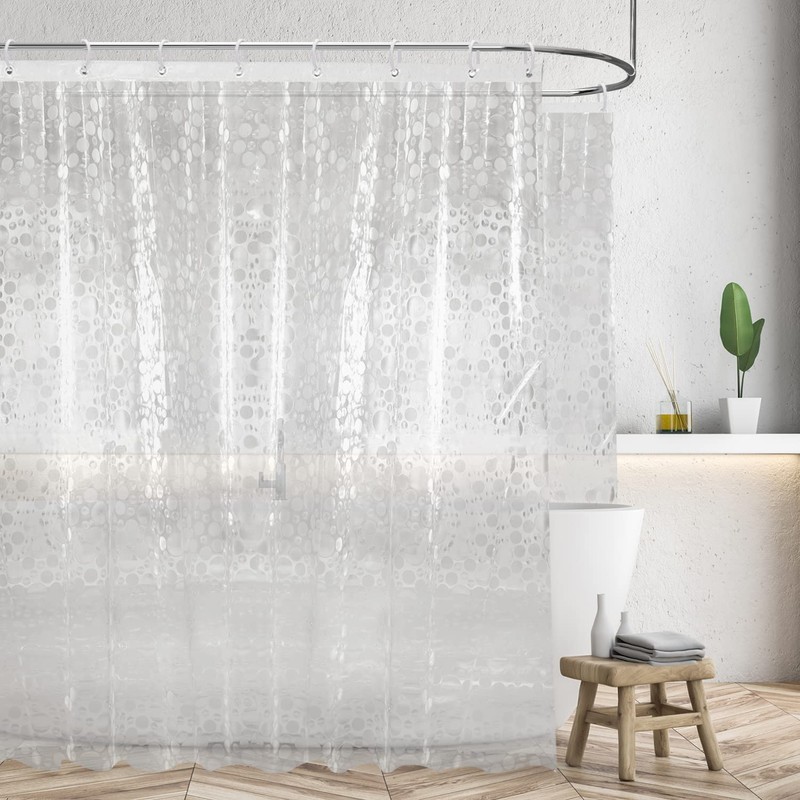 zokyer Clawfoot Tub Shower Curtain Wrap Around Round 180x70 Inch