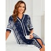 Bloggerlove Nightgowns for Women Soft Cotton Housecoat Casual House Dress