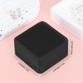 KUKUVR 2 Pieces Classic Velvet Jewelry Earring Gift Box for Stud Earring Necklace Pendant, Jewellry Earring Storage Display Case for Christmas Wedding Engagement Birthday Anniversary