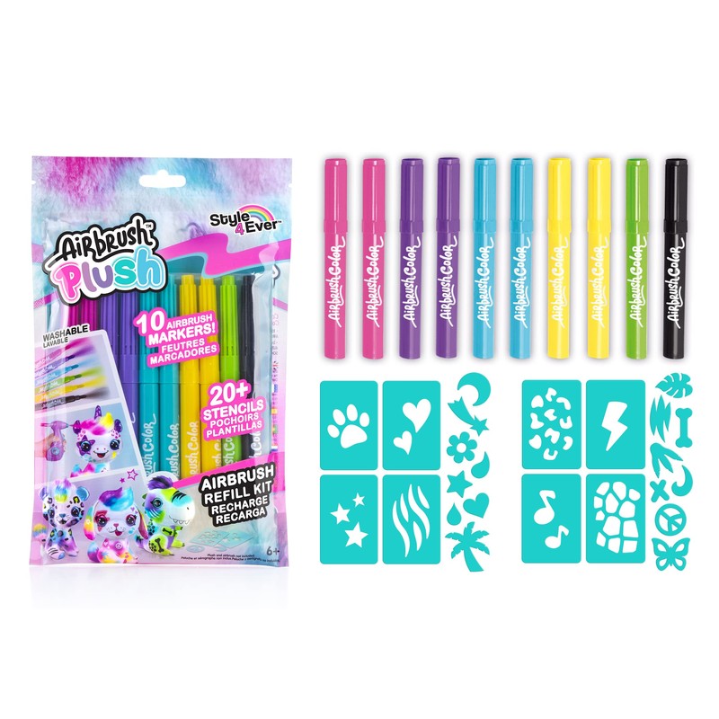 Canal Toys OFG 256 Airbrush Plush Refill, Multi-Colour, 12 x