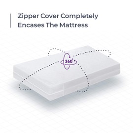 Plastic Mattress Protector Zippered Olympic Queen, Waterproof Vinyl Mattress Cover, Heavy Duty Noiseless Mattress Encasement by Blissford