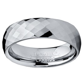 Metal Masters 6MM Multi-Faceted Tungsten Carbide Wedding Band Ring Size 11