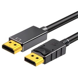 DP to HDMI 1.8m / 6ft Cable, Full HD, Uni-Directional DP 1.2 Computer to HDMI 1.4 DisplayPort Cable, for Dell Lenovo HP Laptop Desktop PC Monitor TV GPU NVIDIA AMD, DP to HDMI Adapter Cord (1.8m)