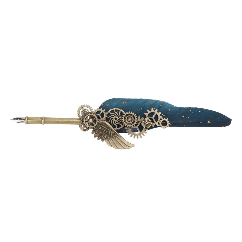 Quill Pen and Ink Set Vintage Style Glossy Writting Stainless