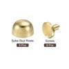 uxcell 10x6mm Round Studs Rivet Purse Handbag Feet Spike Brass