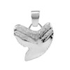 Silvershake White Gold Plated 925 Sterling Silver Tiger Shark Tooth