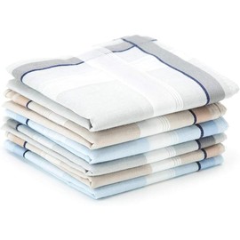 100% Cotton Men's Handkerchief 6 Piece Gift Set - Color: Color 11