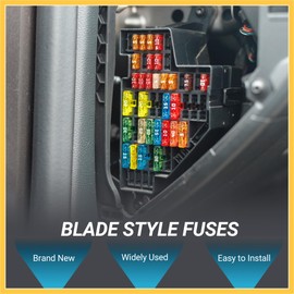 REPAIROCK Car Fuse Blade Style Fuses 10A Fuse Durable | Short Circuit Protection Red 15Pcs Auto Replacement Parts