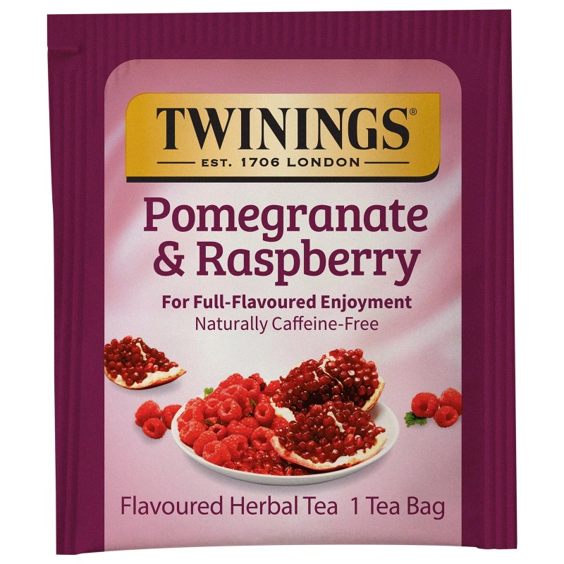 Twinings Pomegranate Raspberry Herbal Tea 20 Count Pack of 6