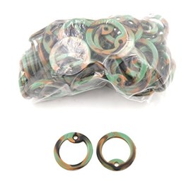 Yippo Accessories Woodland CAMO Silicone Military Army Navy Air Force Marines Dog Tags Rubber Silencers - Bag of 100