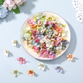 Bohoman 100 Pieces Artificial Flowers Artificial Flowers for Decoration Fake Daisy Flowers for Party Favors DIY Artificial Flower Heads Handmade Decoration 1 Inch