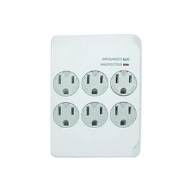 Master Electrician CT-044F 6 Outlet Surge Tap, White